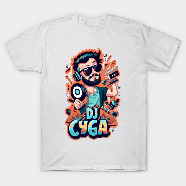 dj cyga T-Shirt by Aldrvnd